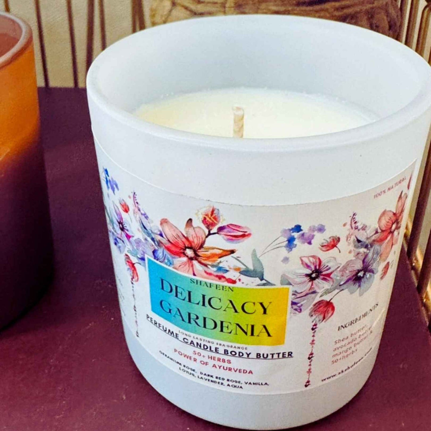Perfume Candle Body Butter – Delicacy Gardenia (50+ Ayurvedic Herbs)