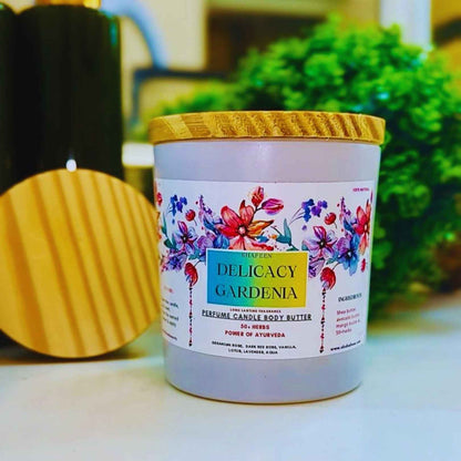 Perfume Candle Body Butter – Delicacy Gardenia (50+ Ayurvedic Herbs)