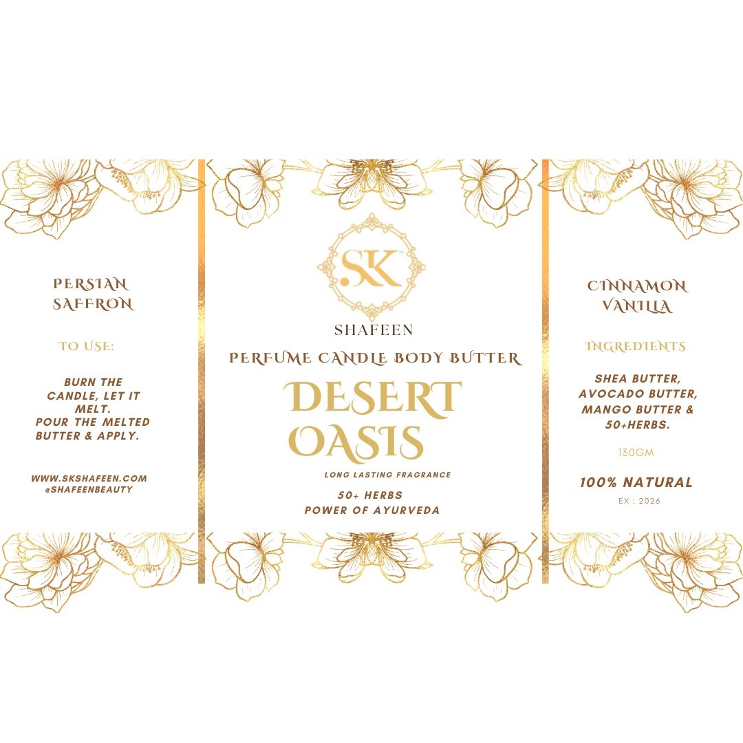 Desert Oasis Ayurvedic Candle Body Butter – 50+ Herbs