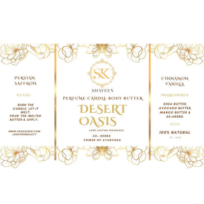 Desert Oasis Ayurvedic Candle Body Butter – 50+ Herbs
