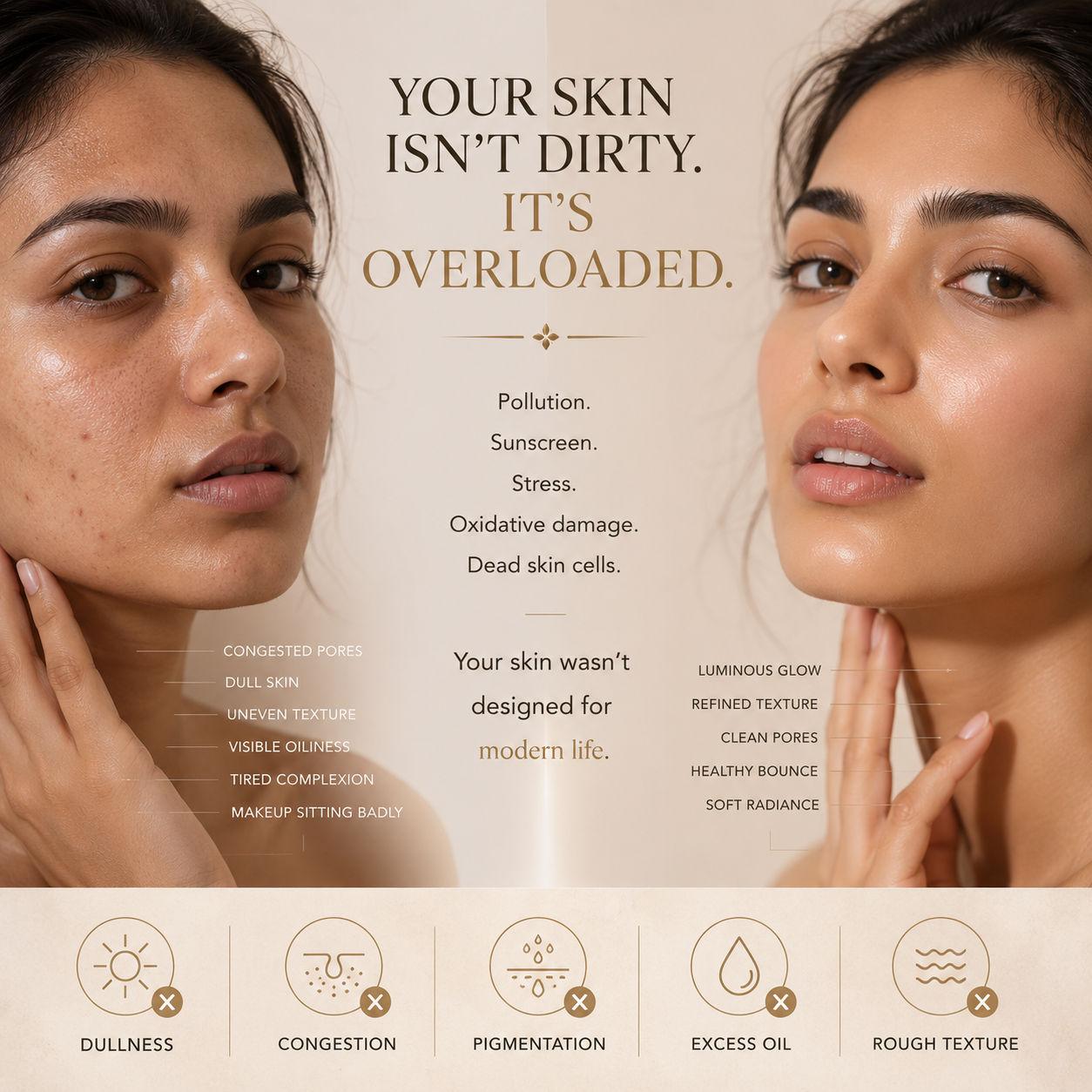 Clear Complexion Ayurvedic Face Mask - 50+ Herbal Alchemy for Glowing Skin