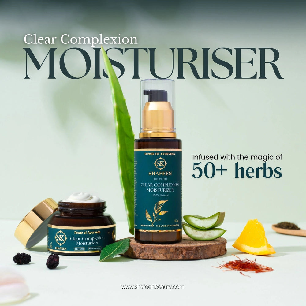 Clear Complexion Moisturizer – 50+ Herbs Ayurvedic Radiance Cream