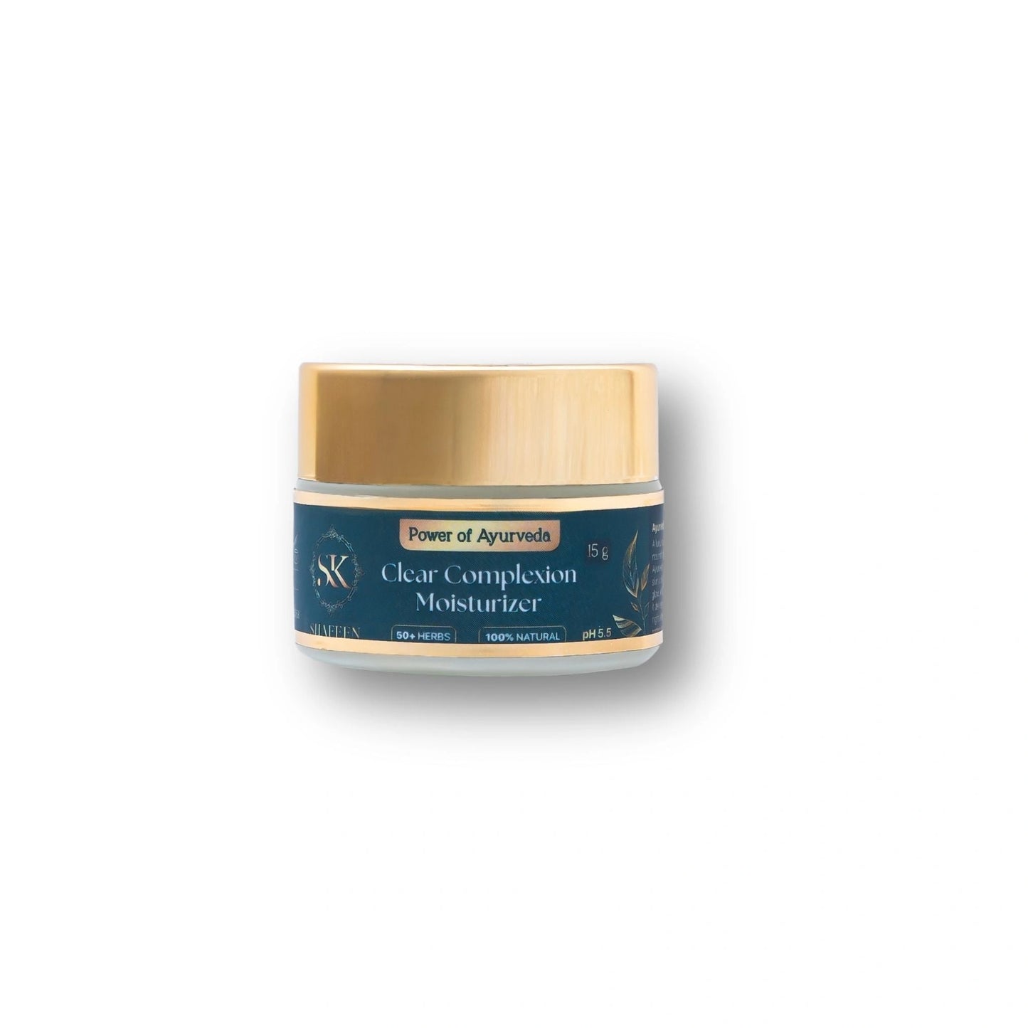 Jar of Clear Complexion Moisturizer on a white background