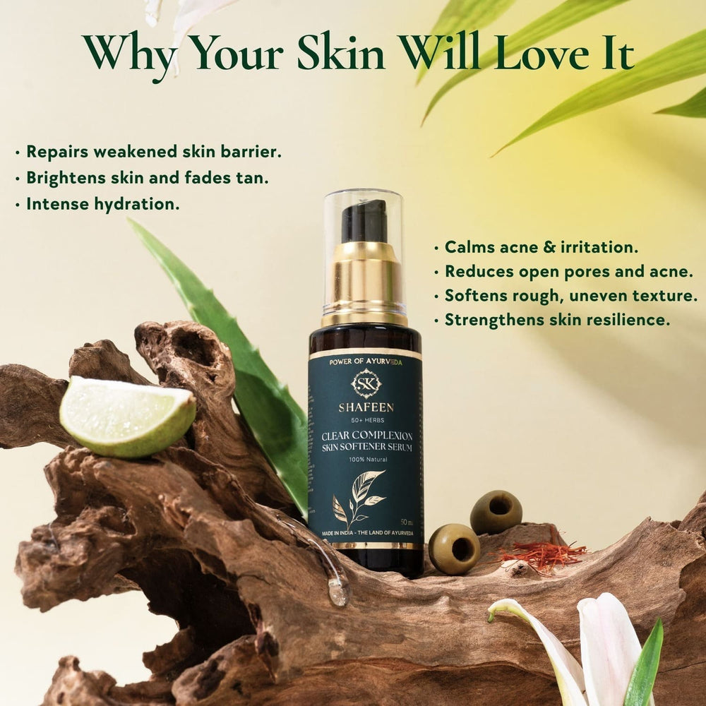 Clear Complexion Skin Softener Serum - 50+ herbs infused - skshafeen - skshafeen