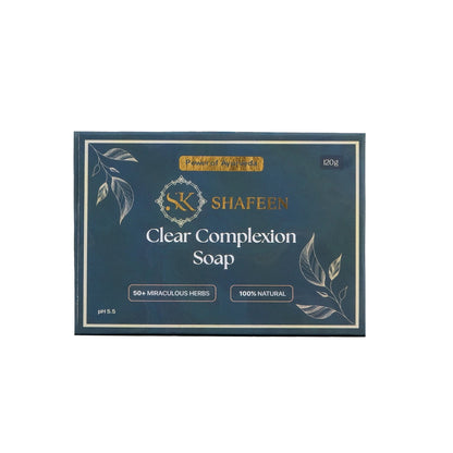 Shafeen Clear Complexion Soap packaging on a white background
